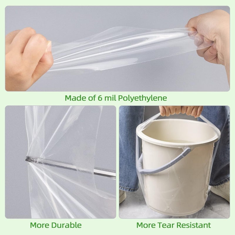 SINBDLAI 6 Mil Greenhouse Repair Tape, 4" x164' Clear Greenhouse Film Repair Tape, Waterproof and UV Resistant Plastic Sheeting Tapes for Green House - Image 2